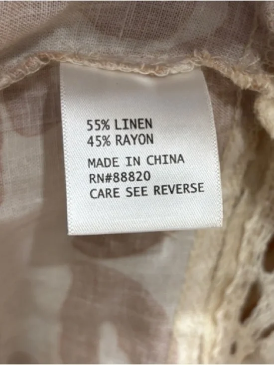 Christian Siriano Cream and Tan Printed Two-Piece Set - Picture 4 of 8